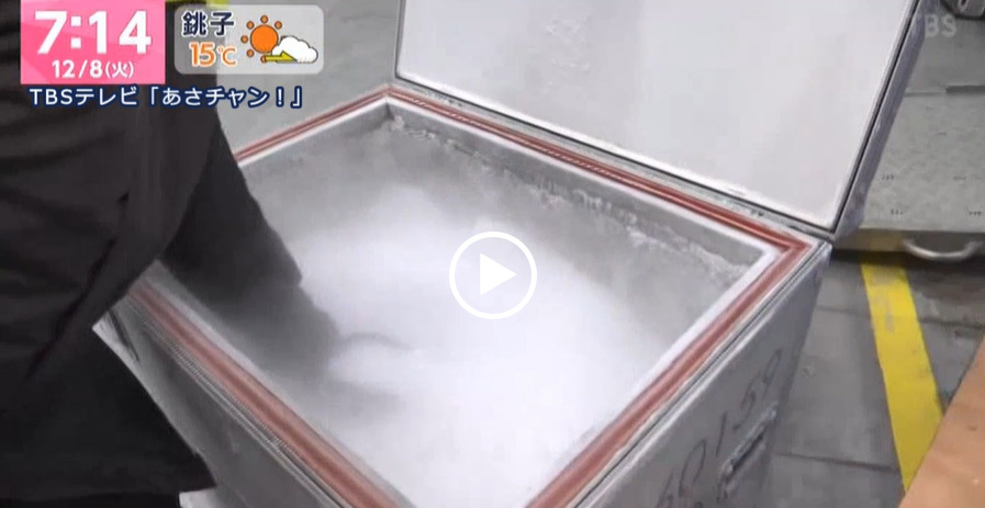 TBSテレビのコロナワクチン関連コーナーで弊社およびー70度対応コンテナが紹介されました